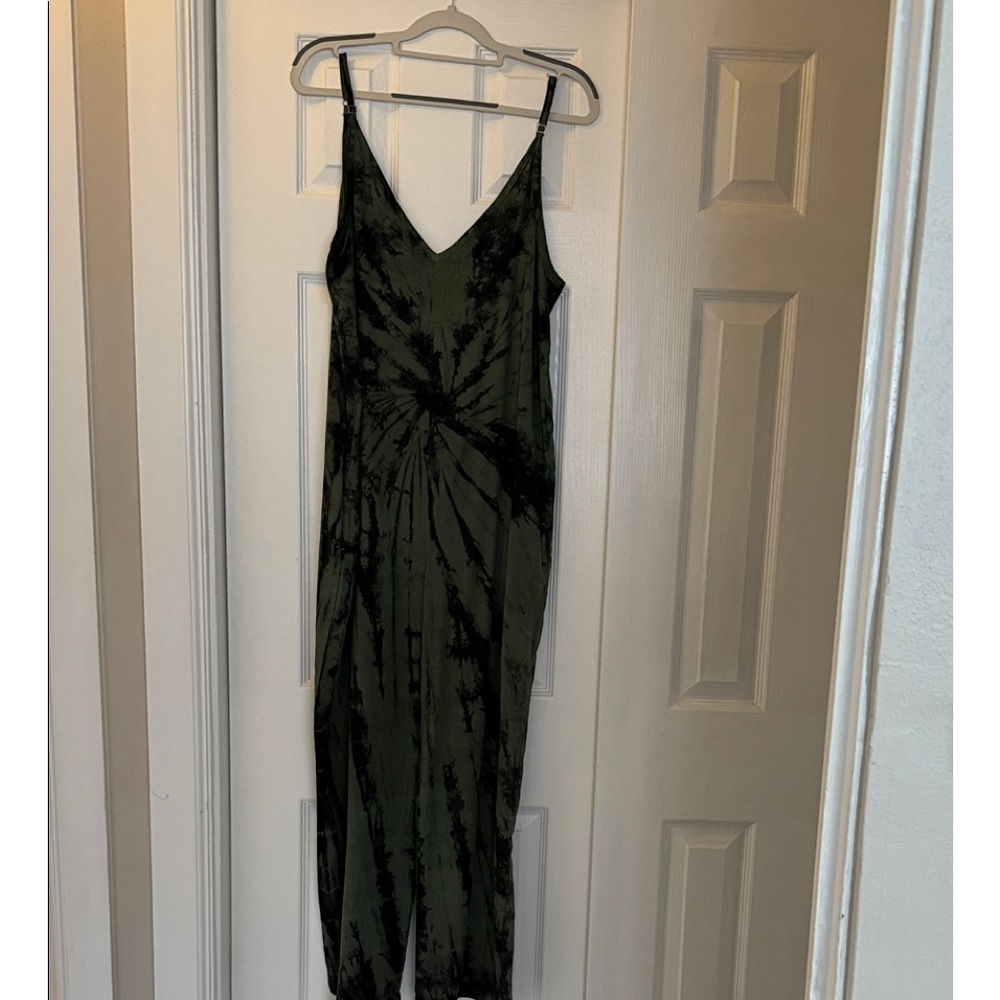 Cloth & Stone by Anthropologie Green Tie-Dye Jumpsuit